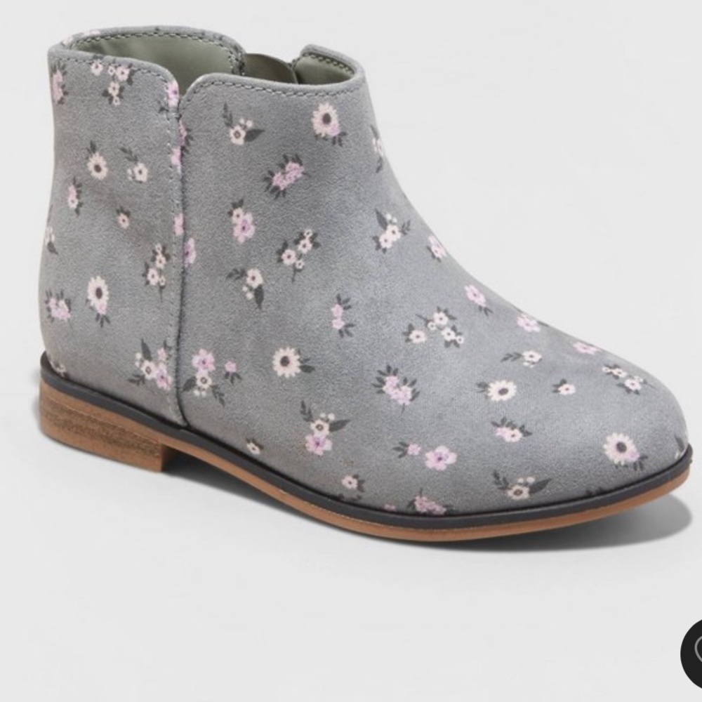 NWOB -Cat and Jack - Toddler Girl Zip Up Booties - Size 5